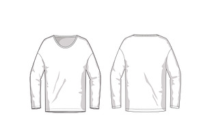Longsleeve Fashion Flat Template