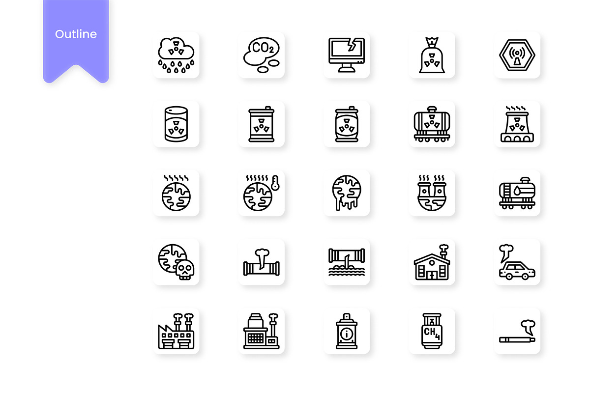 Pollution Icons, a Duotone Icon by HacaStudio (Photo 2 of 3)