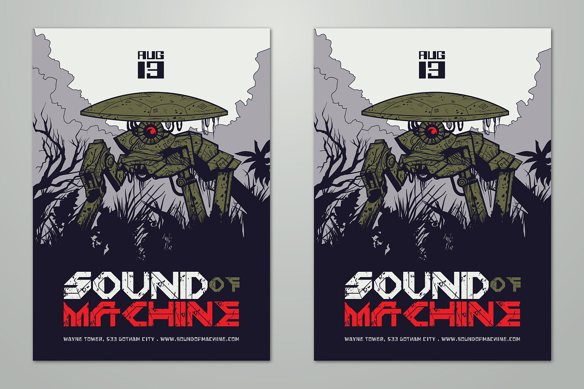 War Machine Vector Art Flyer, a Flyer Template by ashenterprise (Photo 2 of 3)