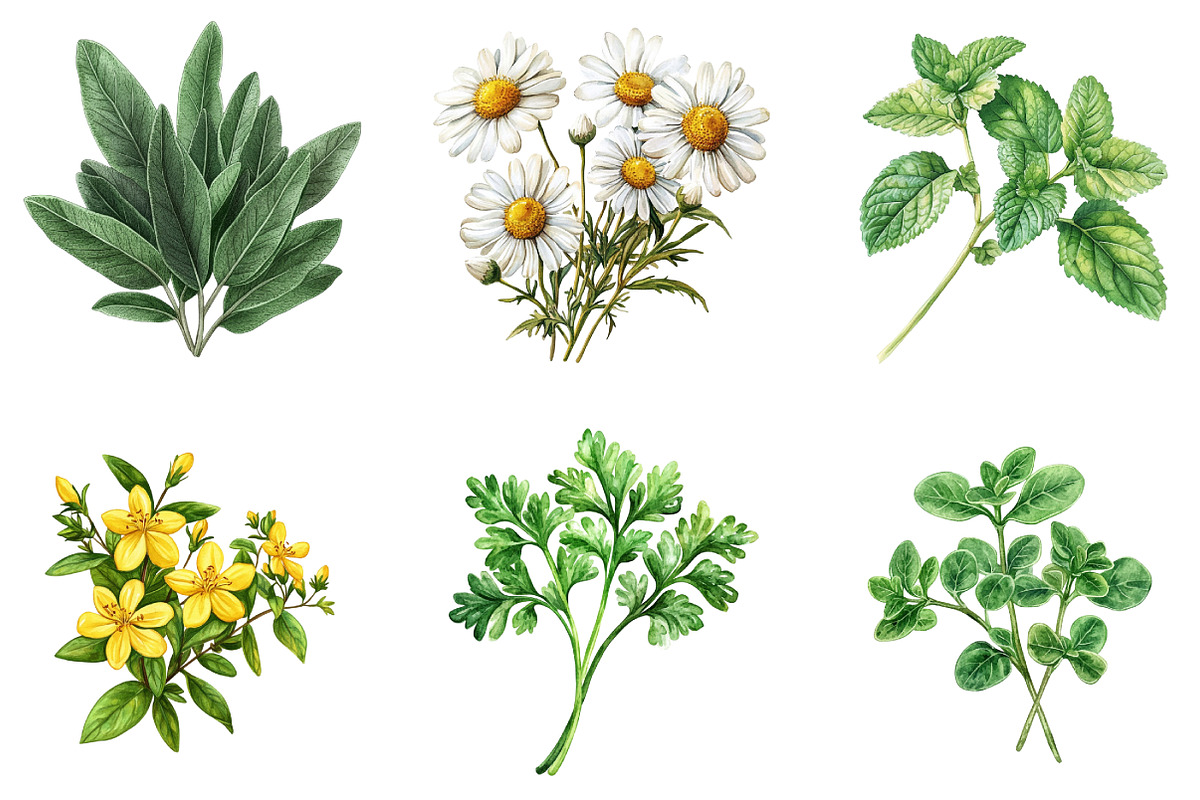 Medicinal Herbs Clipart, an Illustration by DreamArtGraphic (Photo 4 of 5)