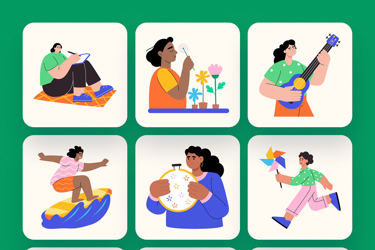 Leisure Illustration Art Set, a Sport Illustration by Creative Stall (Photo 9 of 9)