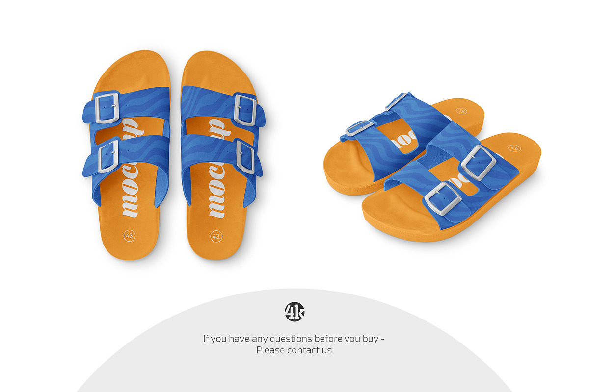 Slide Sandals Mockup Set, a Bottom Mockup by Country4k (Photo 4 of 4)
