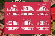 Christmas Monogram Font, a Font by Anastasia Feya (Thumbnail 2 of 8)