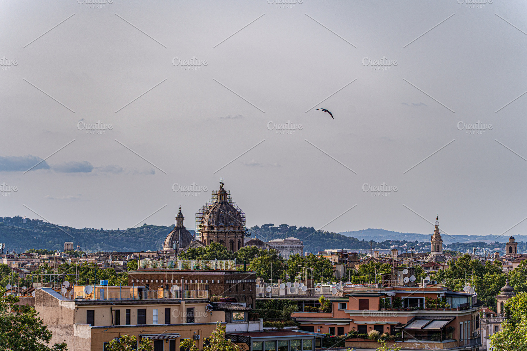 View from the Giardino degli Aranci to historical part of Mediev, an Architecture Photo by Anna Bogush