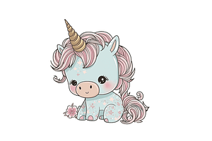 Cute Baby Unicorn Sublimation Clipa