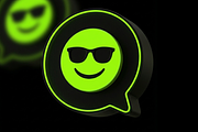 3D Neon Cool Sunglasses Emoji, an Arts & Entertainment Photo by microtasker (Thumbnail 1 of 2)