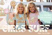 Girls Surf print pattern collection, a Decorative Illustration by Coco & Cub Studio (Thumbnail 1 of 13)