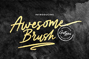 Awesome Brush, a Handwritten Font by Gatype (Thumbnail 1 of 8)