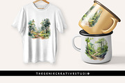 Watercolor Forest Trail PNG Clipart, an Object Illustration by Geniecreativestudio (Thumbnail 7 of 9)