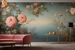 BUNDLE Surreal Floral Wall Mural