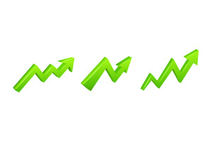 Green grown diagram symbol. Commerce, a Finance Illustration by skripnikbb