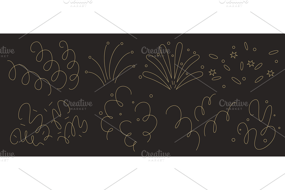 Doodle confetti burst collection, an Object Illustration by art PVP - market
