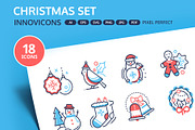 Christmas Line Icons Set, an Outline Icon by Boyko Pictures (Thumbnail 1 of 9)