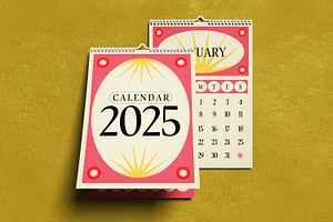 Pink Vintage Aesthetic Calendar 2025