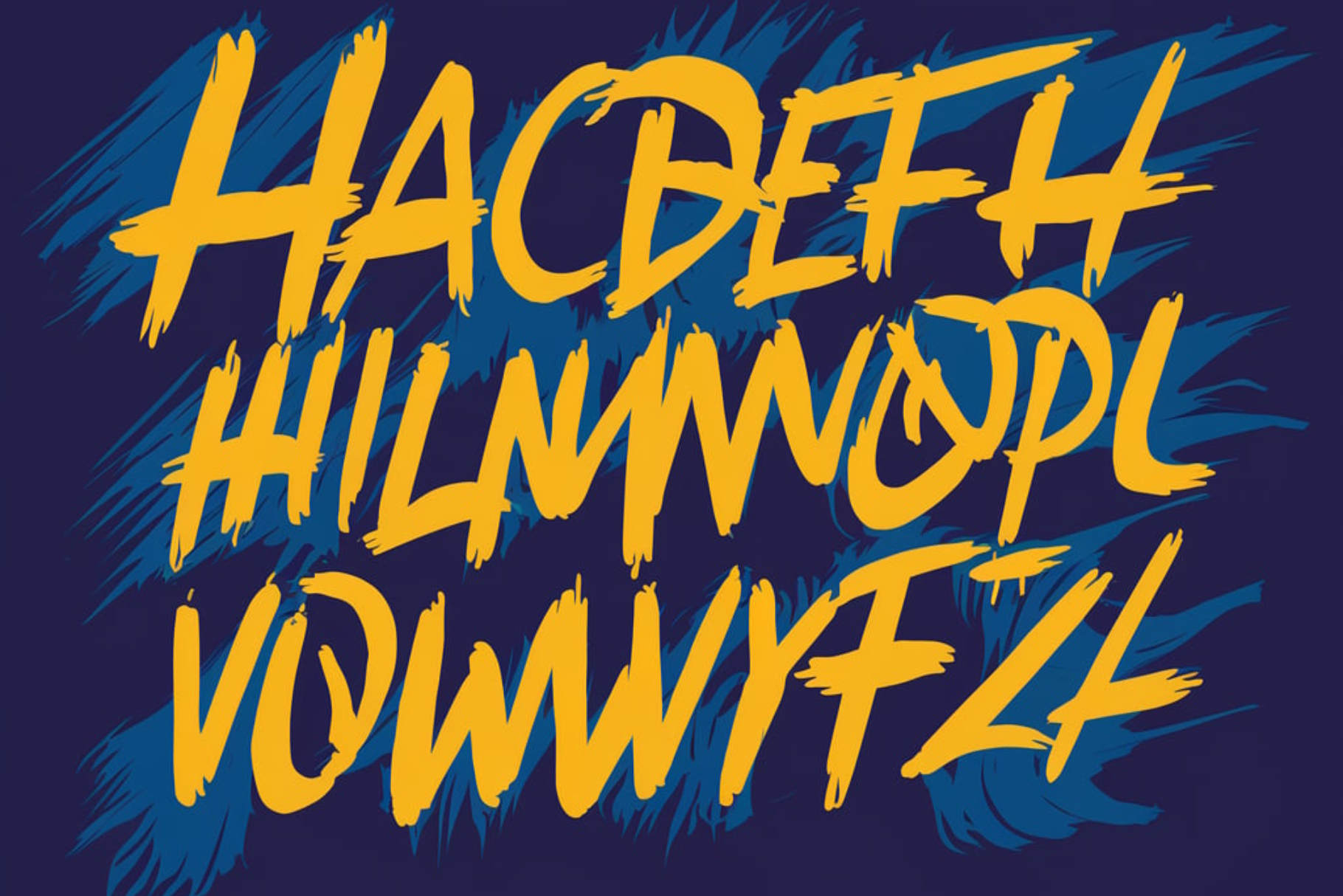 Hackney SVG - Bold Hand-painted Font