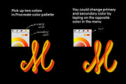 DuoTone Procreate Alphabet Brushes, a Brush Add-On by byJuliaKors (Thumbnail 3 of 5)