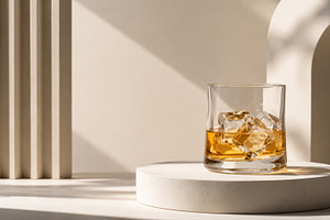 Drink resting on a simple stand, a Photo by Beautiful things