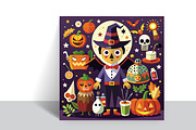 Halloween terrifying pumpkin poster, a Poster Template by hkmonir (Thumbnail 2 of 4)