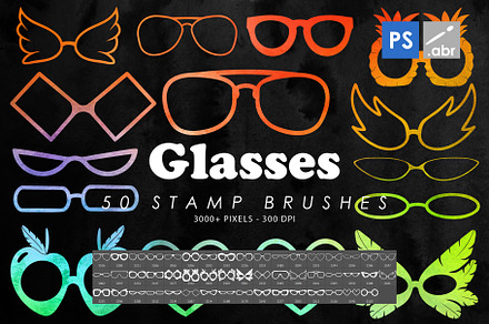 Glasses Photoshop Stamp Brushes