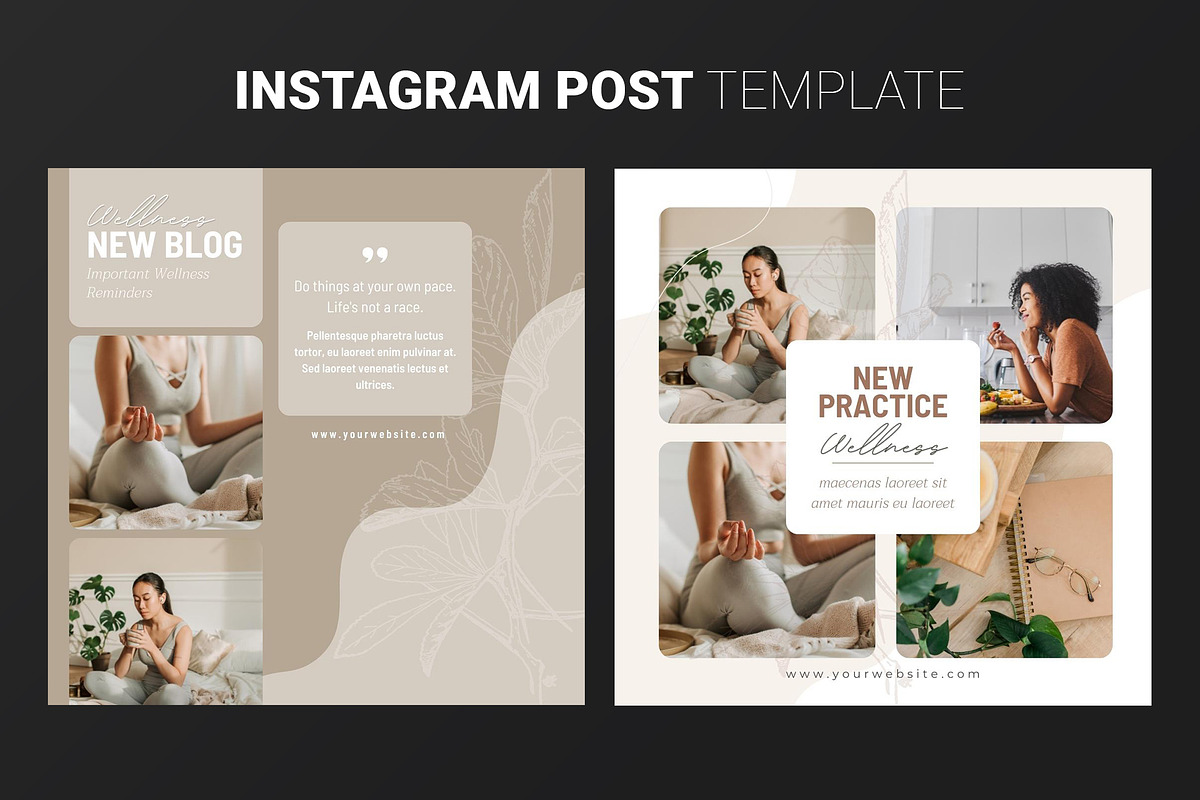 Canva Wellness Instagram Template, a Marketing Template by illycreative (Photo 7 of 12)