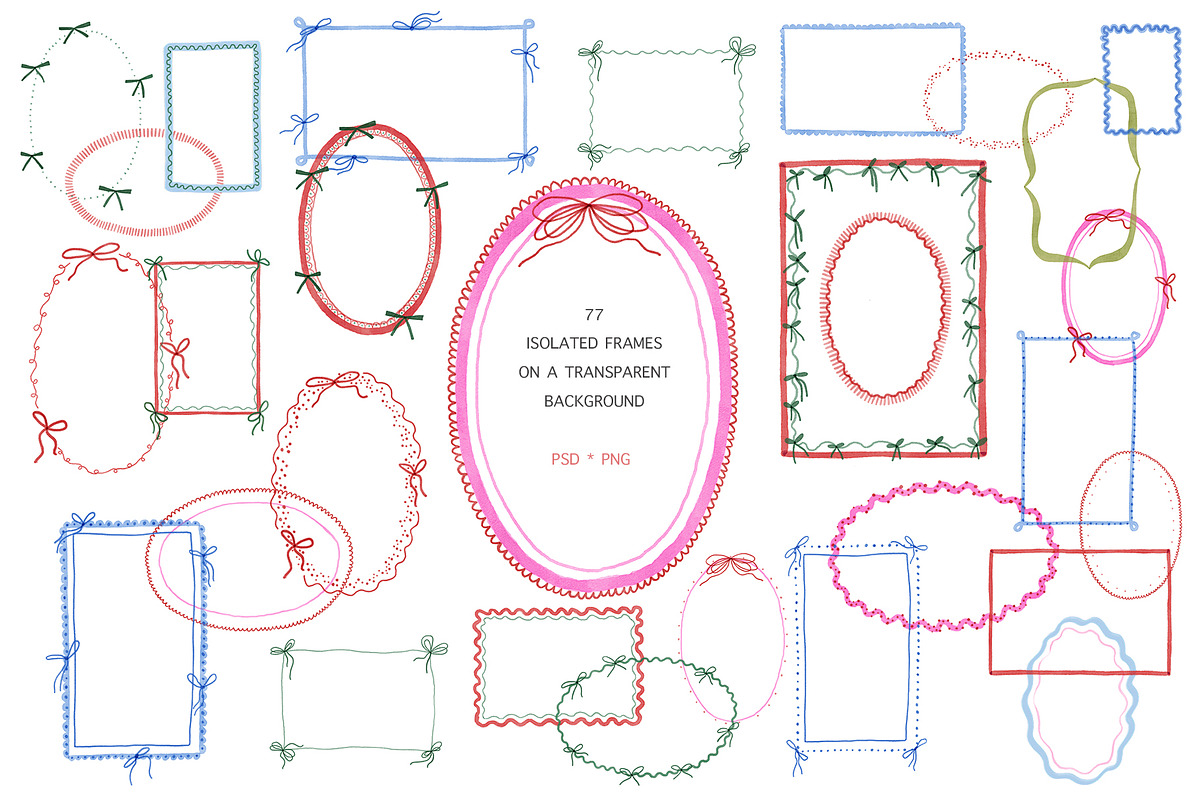 Watercolor Christmas Frames, an Object Graphic by Annakniaz (Photo 9 of 15)