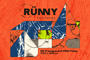 Runny 30 Transparent PNG Textures