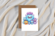 Cute Monster Family Watercolor Clipa, an Object Graphic by Regulrcrative (Thumbnail 5 of 11)