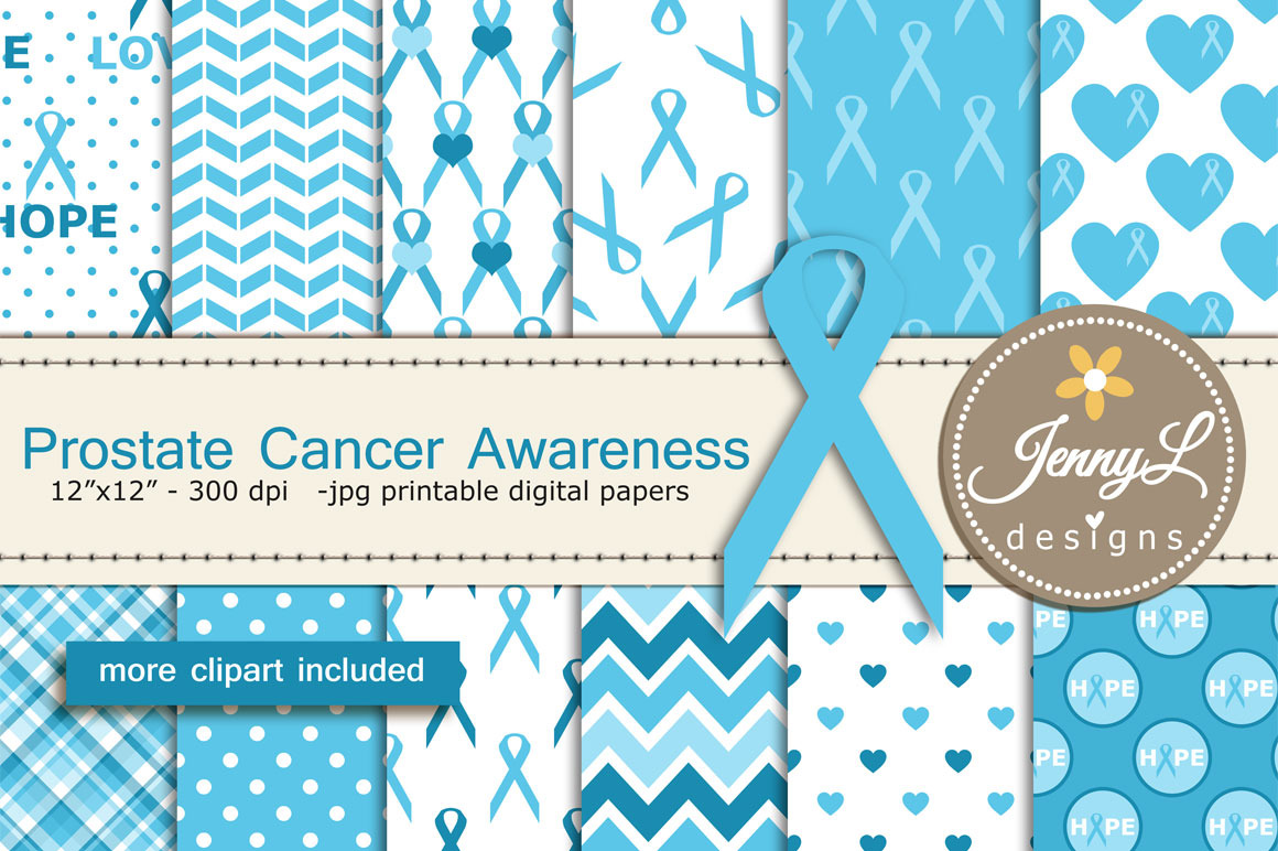 Prostate Awareness Digital Papers, a Pattern Graphic by JennyL Designs
