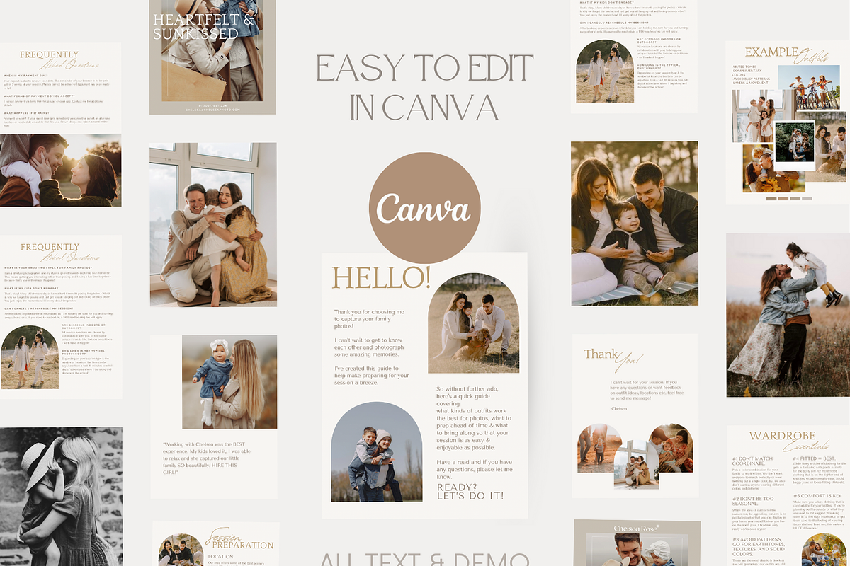 BOHO Family Photos Session Canva, a Magazine Template by Signature Edits (Photo 6 of 12)