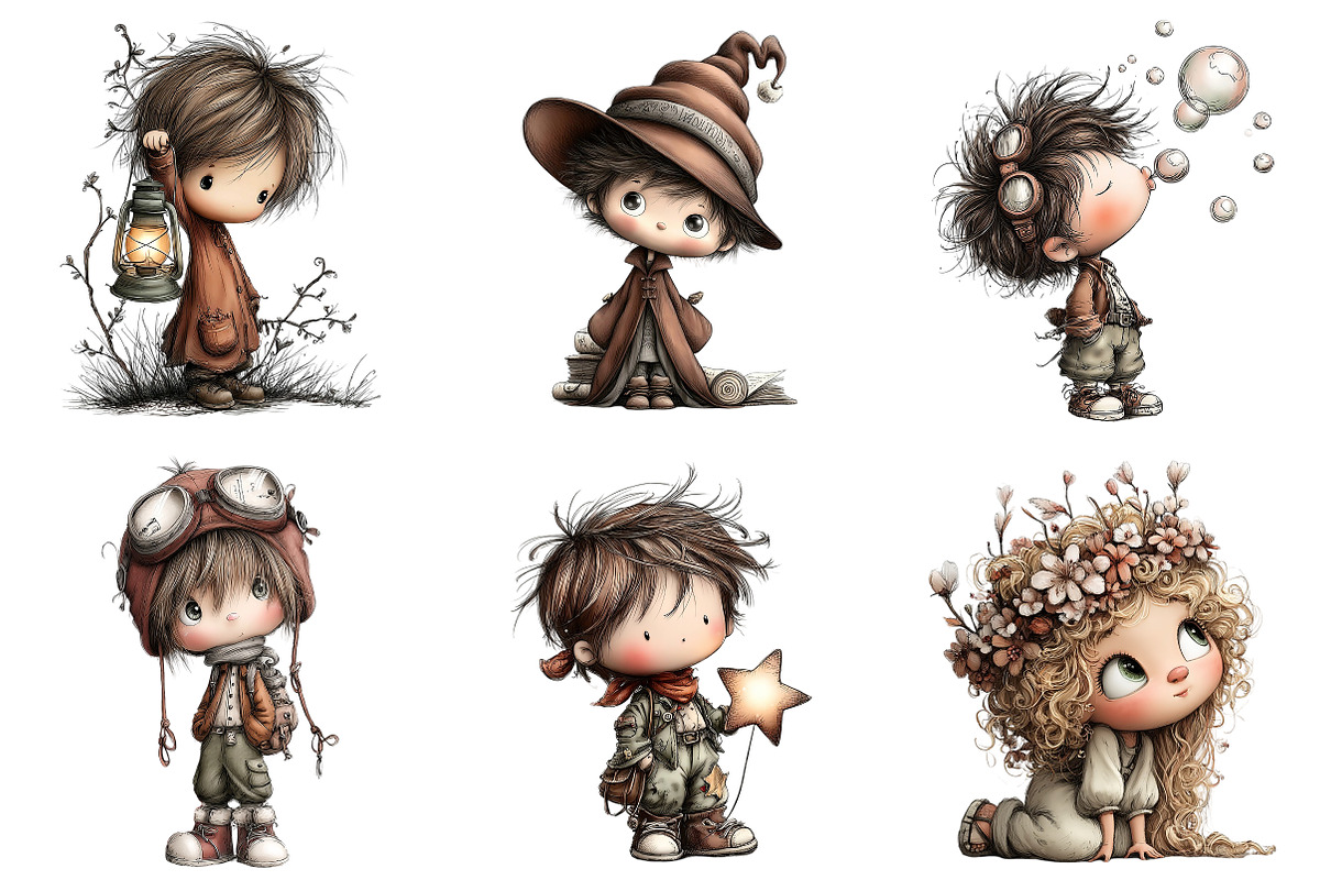 Whimsical Storybook Children Clipart, an Illustration by Craft Nest (Photo 3 of 5)