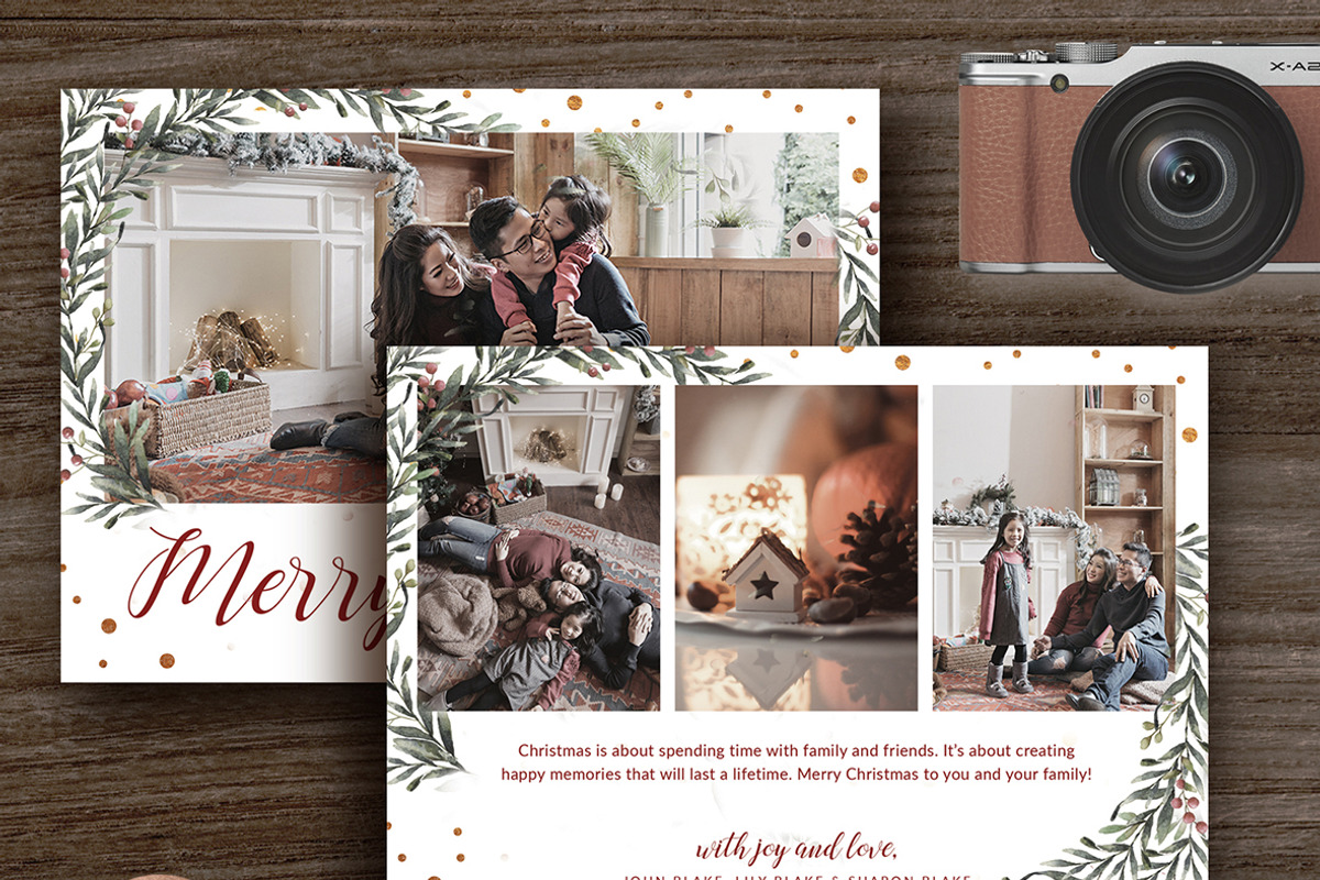 Holiday Greeting Card Template HC005, a Card Template by Bellenity Design (Photo 2 of 2)