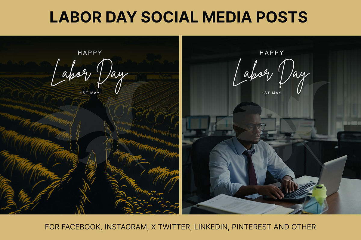 61 Labor day social media posts set, a Social Media Template by Walldecorated (Photo 23 of 29)