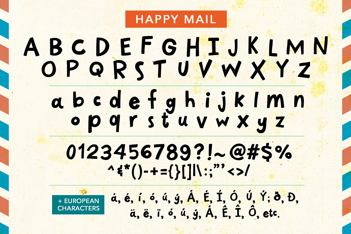 Happy Mail Font, a Font by Quirky Queen Media (Photo 6 of 6)