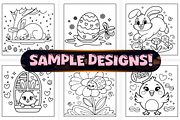 Bold Easy Cute Easter Coloring Pages, a Seasonal Illustration by Craftsbeefy (Thumbnail 3 of 4)