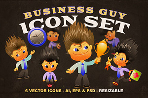 Business Guy Icon Set