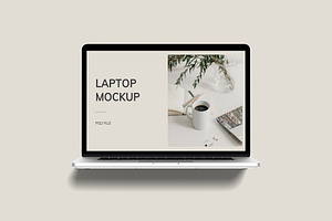 Realistic Laptop Screen Mockup