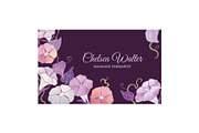 Morning Glory Business Card Template, a Business Card Template by Ujean'sWhimsicalWorld (Thumbnail 3 of 4)