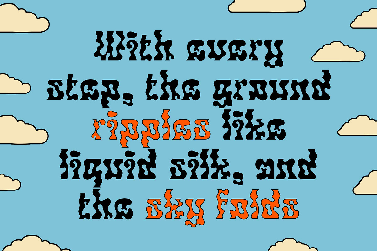 CS Deluge – Trippy Font, a Sans Serif Font by Craft Supply Co. (Photo 4 of 8)