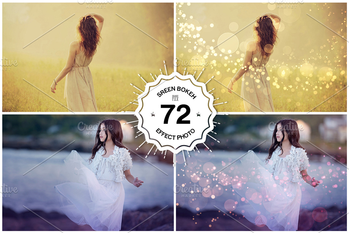 72 Bokeh Photoshop Overlays, a Layer Style Add-On by Orange Fox (Photo 2 of 5)