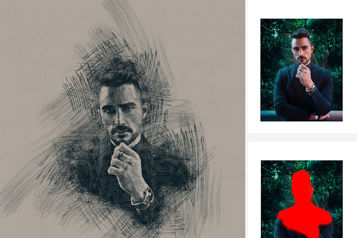 Photo to Pencil Sketch Effect PS Action