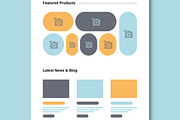 Food Landing Page Wireframe Design, a Wireframe Template by MightyDesign (Thumbnail 5 of 9)