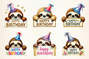 Peeking Birthday Animal Clipart Bund, an Illustration by DreamArtGraphic (Thumbnail 2 of 4)