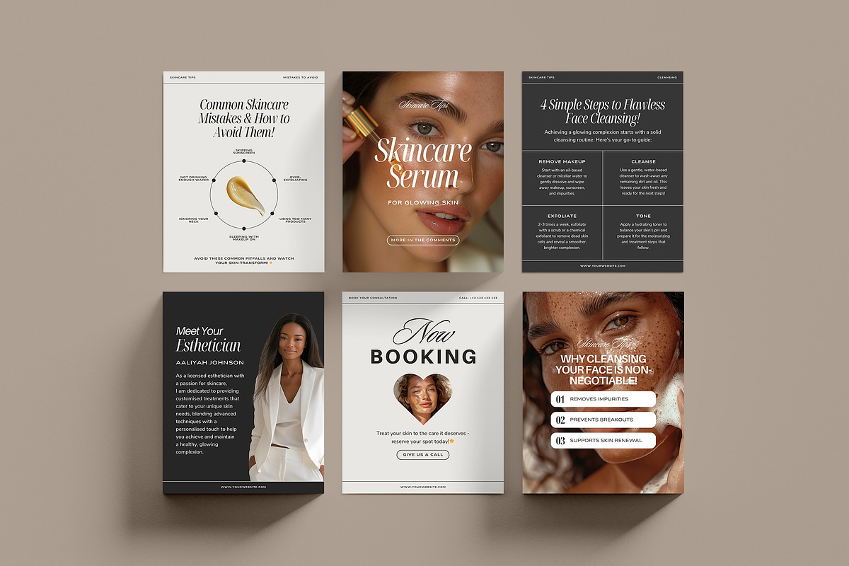 Skincare Instagram Templates, a Social Media Template by Studio Loire (Photo 3 of 13)