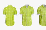 Short Sleeve Button-Up Shirt Mockup, a Product Mockup by OneVectorStock (Thumbnail 3 of 3)