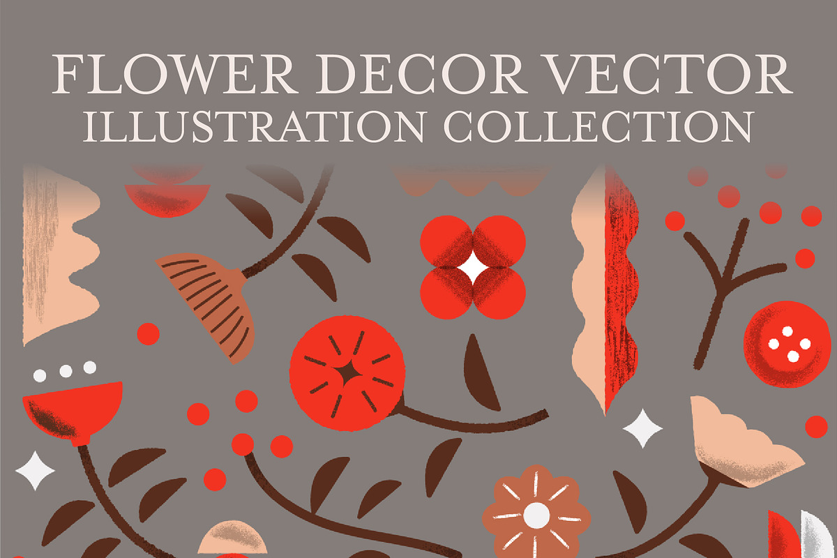 Flower Decor illustration vector, an Object Graphic by Studio Mei Design (Photo 1 of 3)