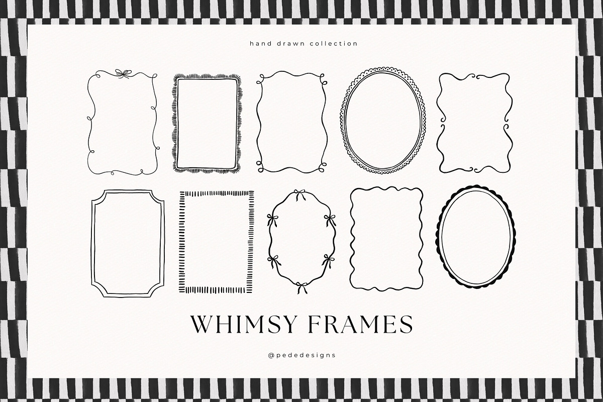 Hand Drawn Frames Bundle, a Decorative Illustration by PeDe Designs (Photo 6 of 29)