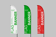 Flag Banner Convex Mockup, an Advertising Mockup by Bartama Graphic (Thumbnail 2 of 4)