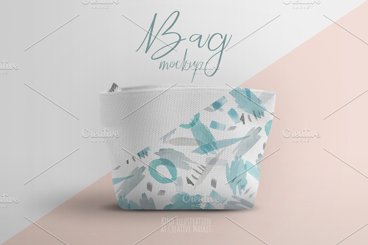 Cosmetic bag mockup, a Product Mockup by ⚞ Kind Illustration ⚟ (Photo 1 of 6)
