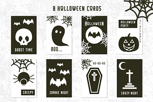 Halloween Font And Graphics Set