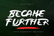 Became Further | Brush Font, a Script Font by 177Studio (Thumbnail 1 of 8)